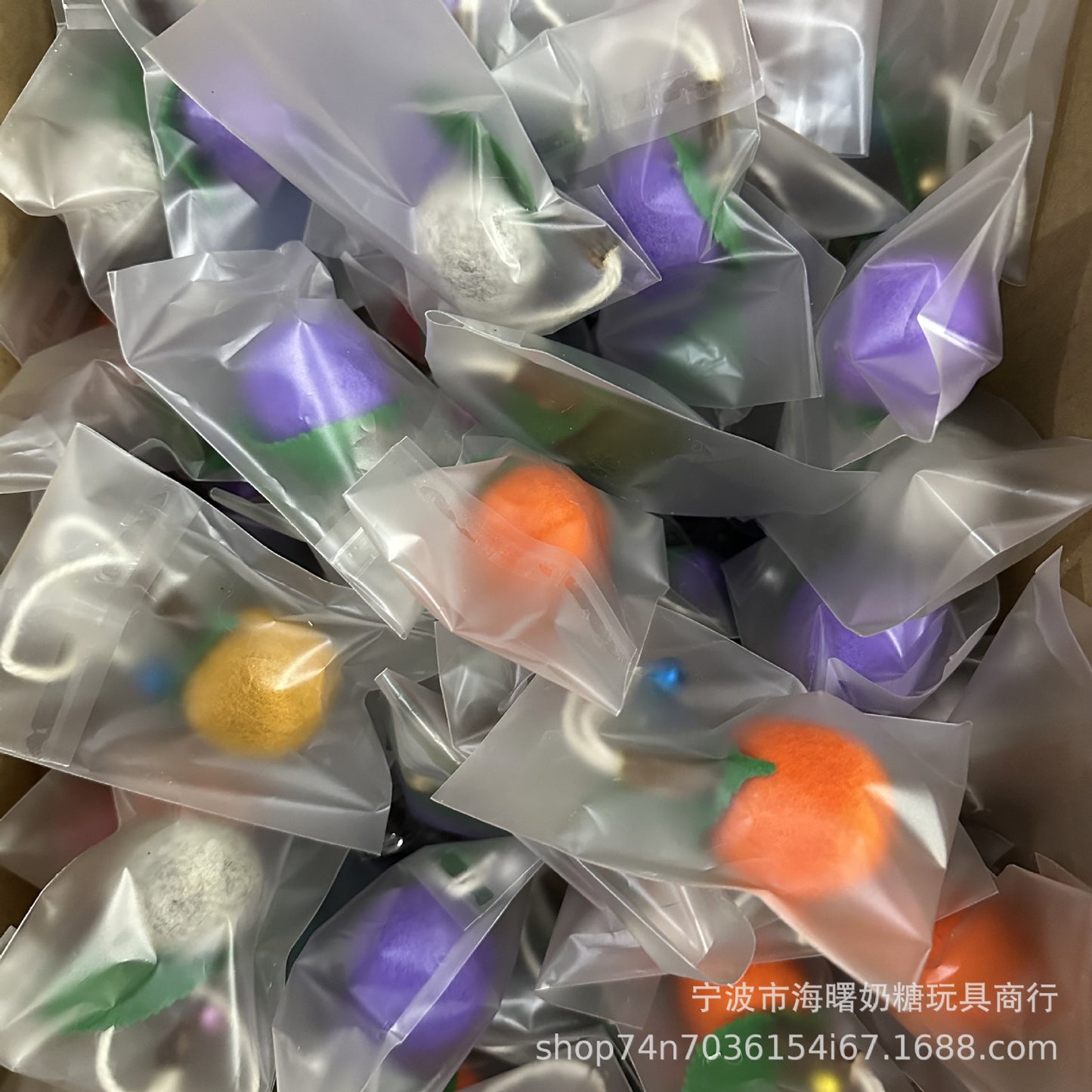 羊毛球丰容猫玩具木天蓼仿真水果逗猫棒替换头磨牙自嗨宠物玩具
