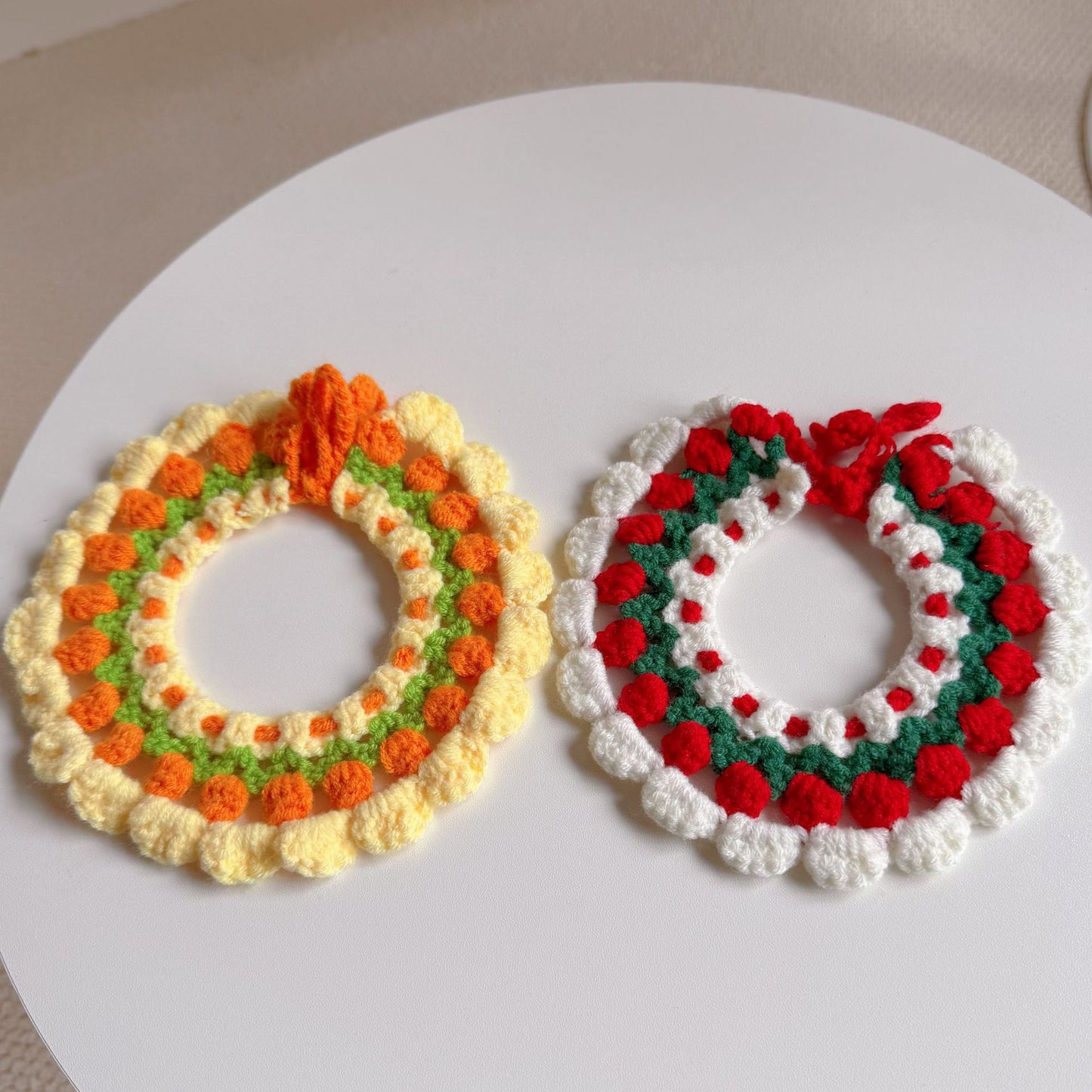 Mokka - Scalloped Crochet-Look Cat Neckwear