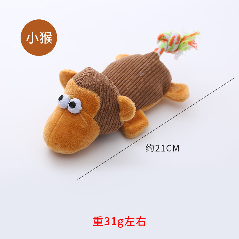 Petkin - Ribbed Plush Squeaky dog toy