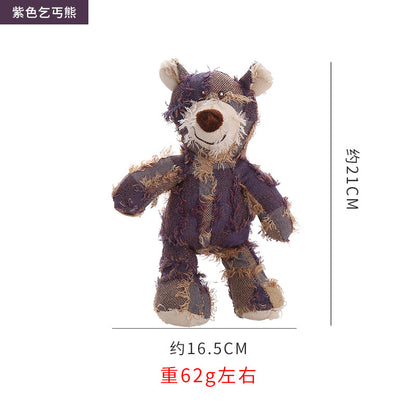 亚马逊爆款毛绒乞丐熊狗玩具互动玩乐可发声磨牙耐啃咬宠物狗玩具