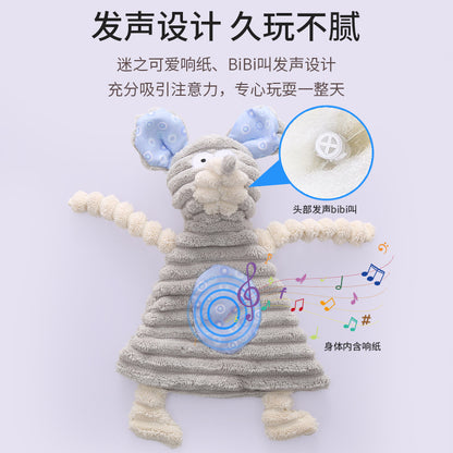 工厂现货亚马逊爆款狗玩具毛绒响纸发声动物造型耐啃咬宠物狗玩具