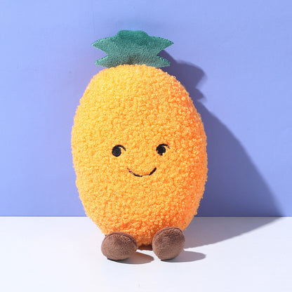 Petkin Plush Flip Vegetable Dog Toy held by a hand showing size comparison
