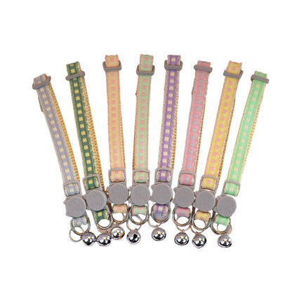 Mokka - Square Pattern Cat-Face Buckle Breakaway Cat Collar