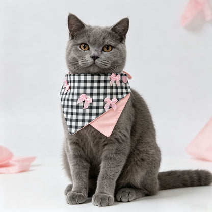 Product image for Mokka - Patterned Bib Pet Neckwear (Gingham)