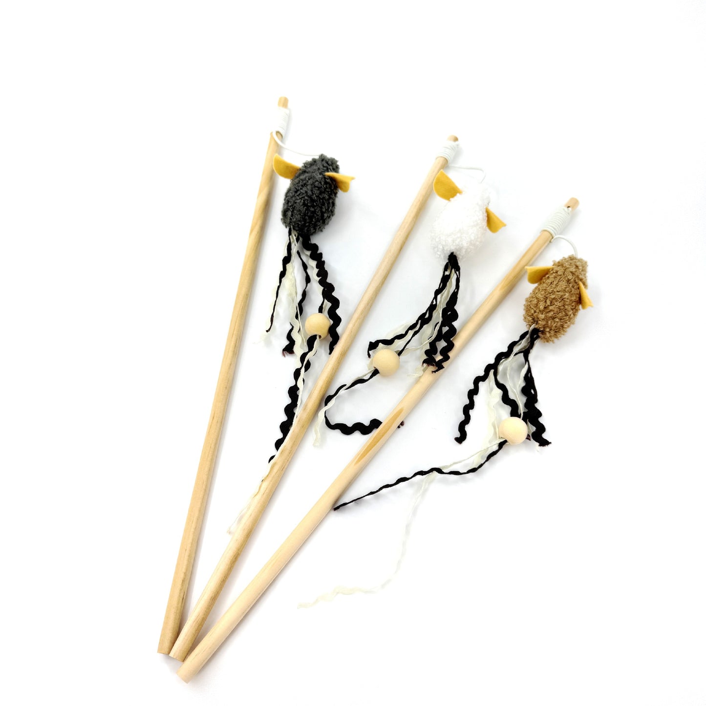 Moo – Fuzzy Mouse Cat Teaser Wand