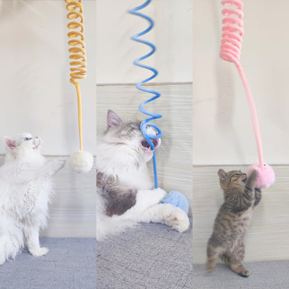 Moo - Coiled Spring and Bell Cat Toy