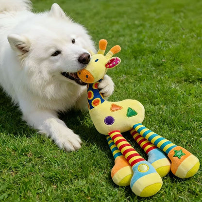 Petkin - Geometric Applique Plush Dog Toy