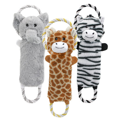 Petkin - Rope Loop Animal Character Plush dog toy