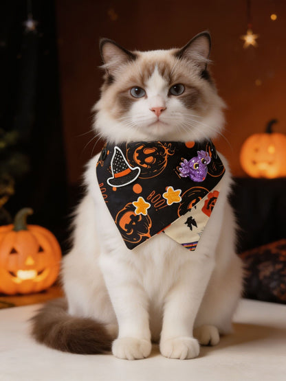 Product image for Mokka - Halloween Double-Layer Bandana Pet Neckwear (Witch Hats)