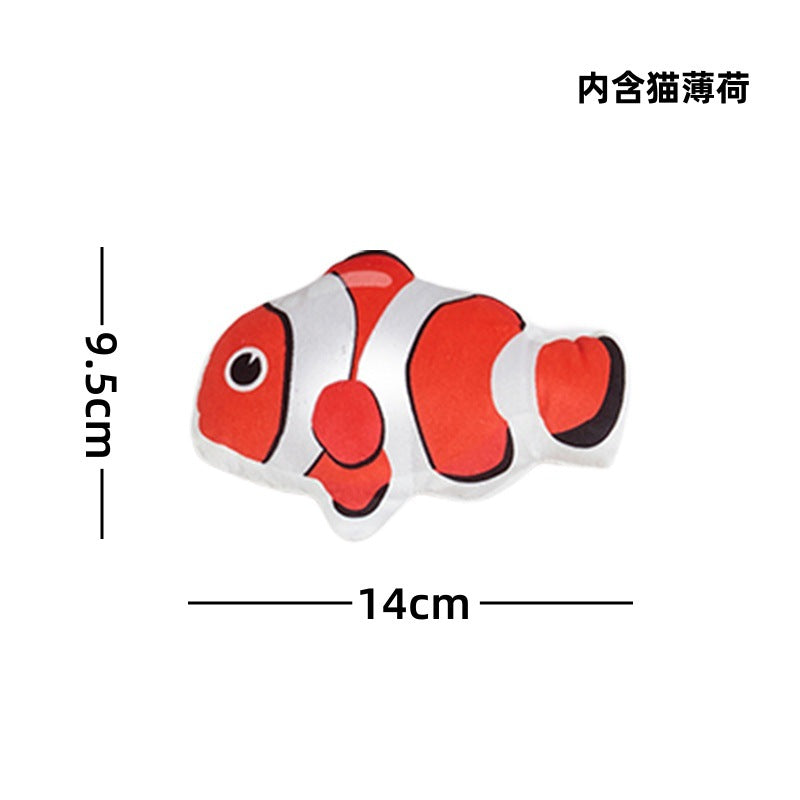 Moo - Double-Sided Print sea-creature character cat toy