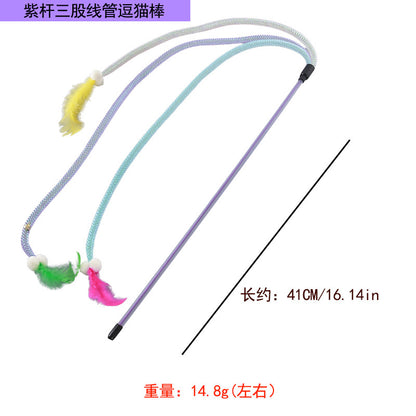 Moo - Looped Tube Feather Wand Cat Toy