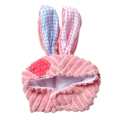 Ozzie Bunny Pet Decorative Hat angled to show front and side features