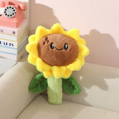 Moo – Plush Sunflower Cat Toy