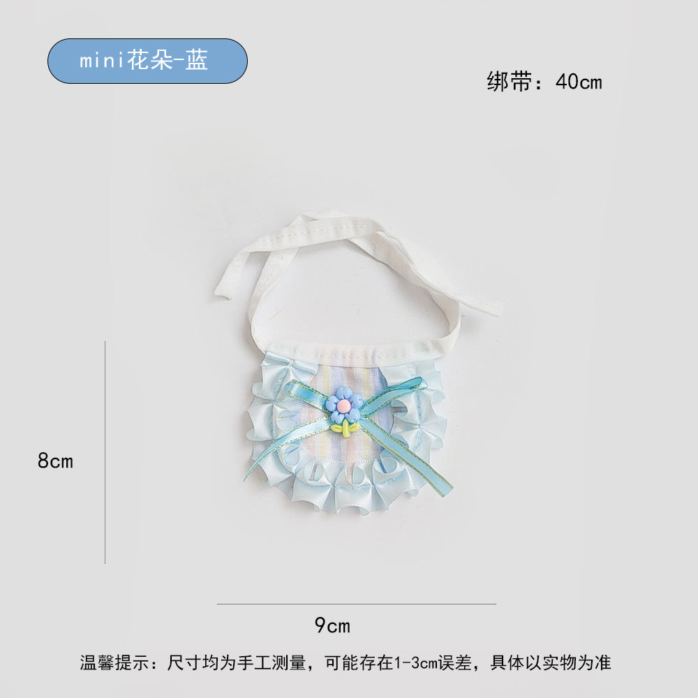 猫咪狗可爱围兜宠物蕾丝布艺口水巾手工编织拍照饰品围脖装饰项圈