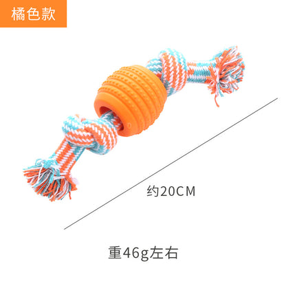 Petkin - Slotted Ball Braided Rope Dog Toy