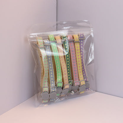 Mokka - Square Pattern Cat-Face Buckle Breakaway Cat Collar