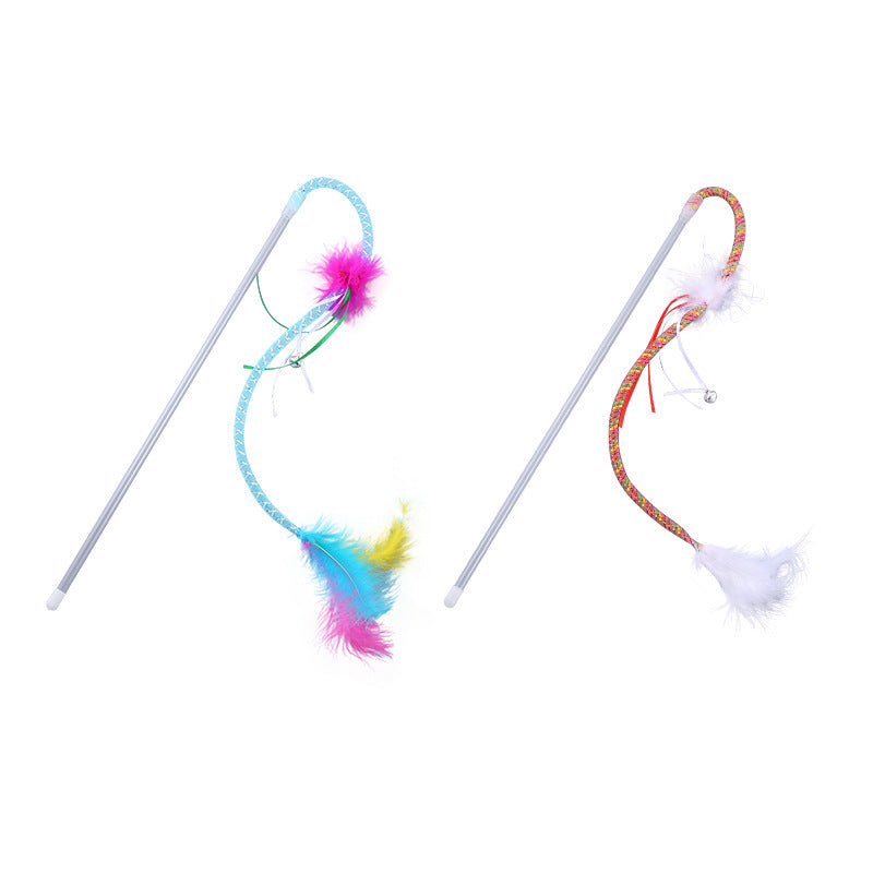 Moo - Curved Teaser Wand with Bells Cat Toy