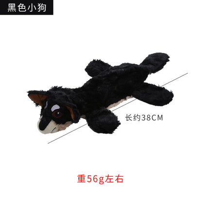 亚马逊爆款宠物玩具毛绒皮壳小狗造型安抚发声自嗨陪伴狗狗玩具