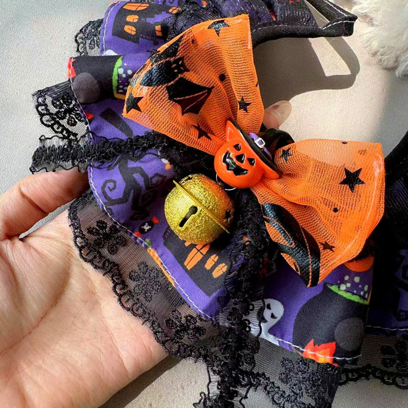 Mokka - Pumpkin-Face Bow Pet Neckwear
