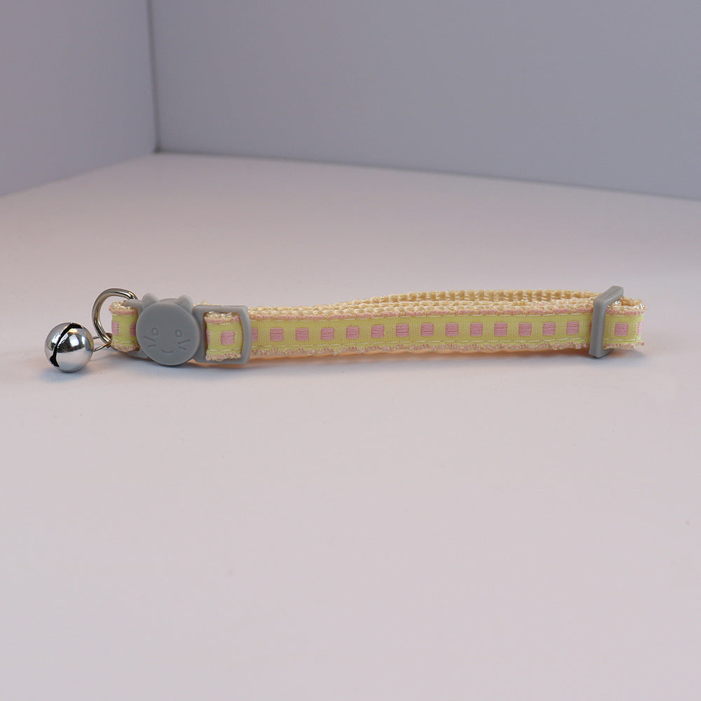 Mokka - Square Pattern Cat-Face Buckle Breakaway Cat Collar