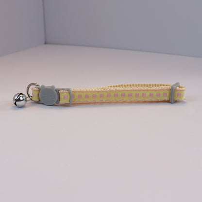 Mokka - Square Pattern Cat-Face Buckle Breakaway Cat Collar