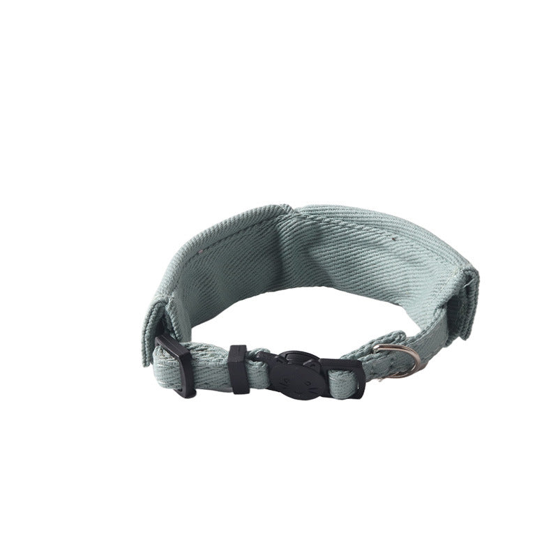 阿明格宠物用品猫项圈 纯棉牛仔英伦绅士风格子西服衣领小猫项圈