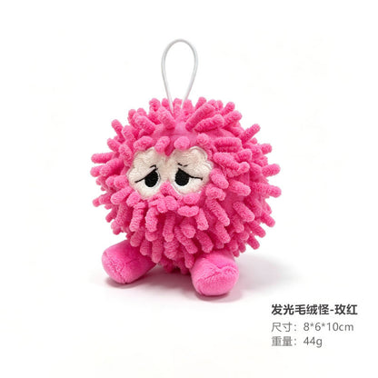 日韩宠物玩具趣味发声狗狗互动玩具拖把毛绒发光球弹力刺球厂家现