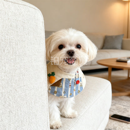 Mokka - Patterned Semicircular Bib Pet Neckwear