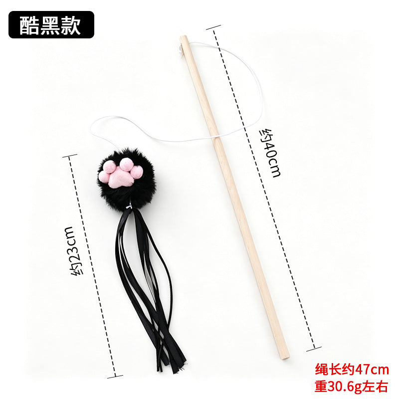 Moo - Raised Paw-Pad Lure Wand Cat Toy