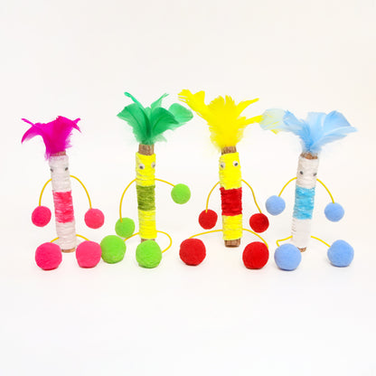 Moo Color Pop interactive cat toy with bright color accents shown in detail