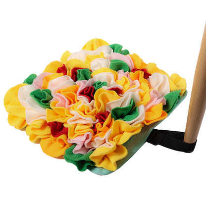 Close-up of Snuffy collapsible rectangle dog snuffle mat showing textured surface