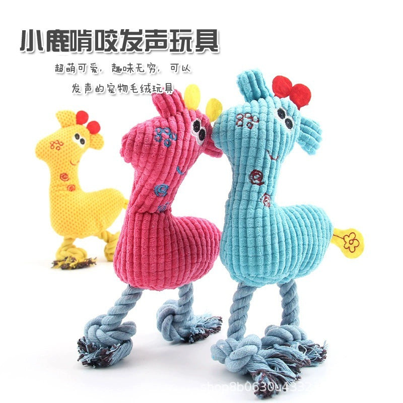 Petkin - Giraffe Plush Squeaky Dog Toy