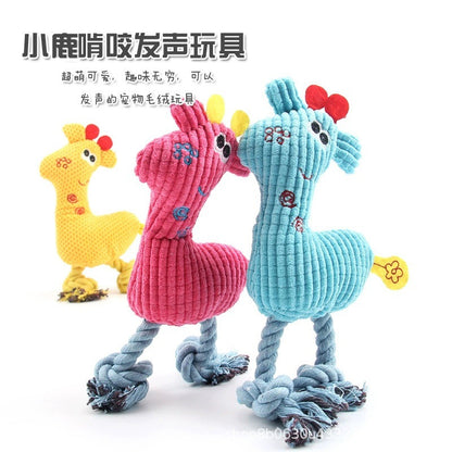 Petkin - Giraffe Plush Squeaky Dog Toy