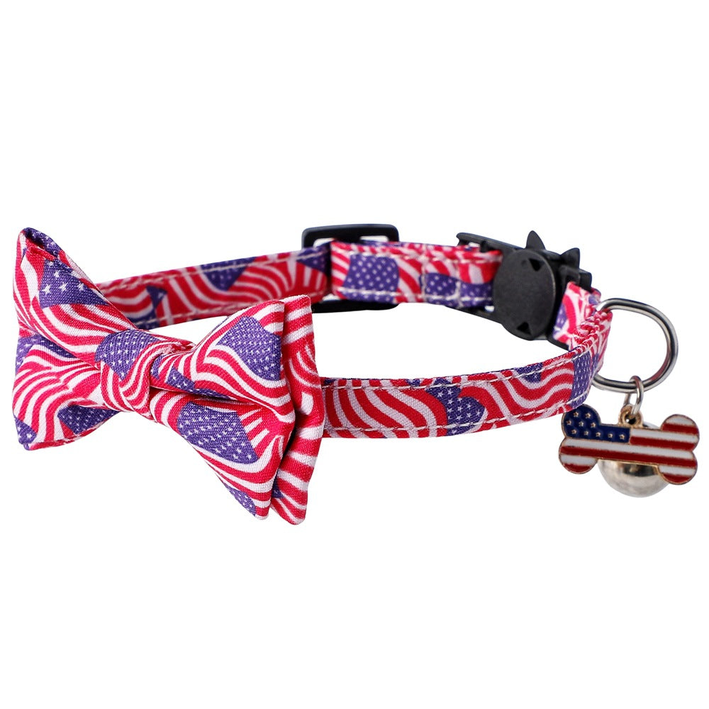 Independence Day Cat Bow Tie Collar