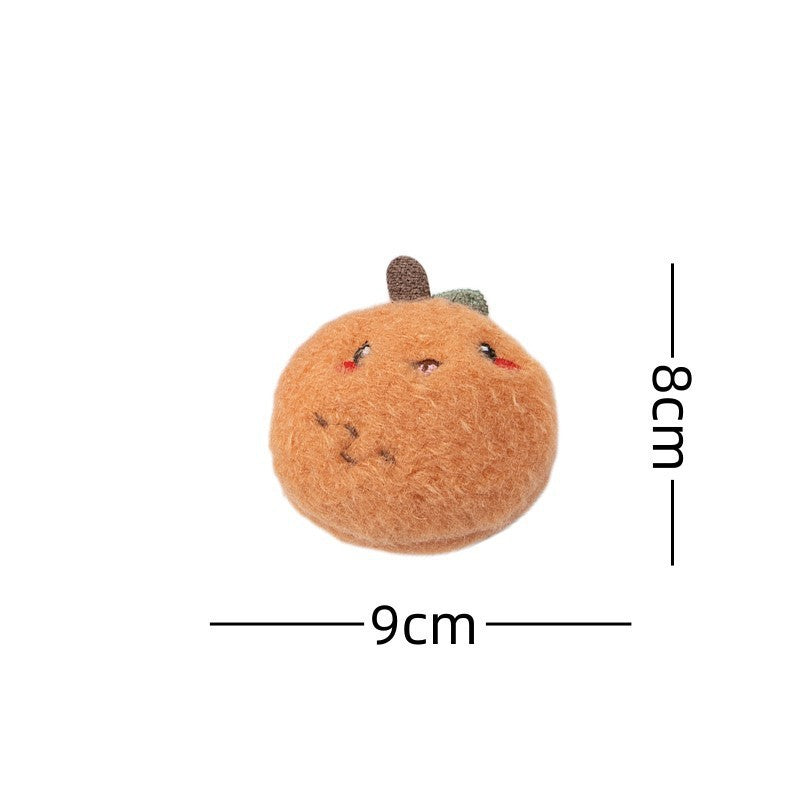 Product image for Moo - Fuzzy fruit-shaped cat toy (Orange)