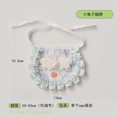 高颜值手作蕾丝宠物围兜猫咪围嘴手工可爱狗狗围巾饰品宠物口水巾