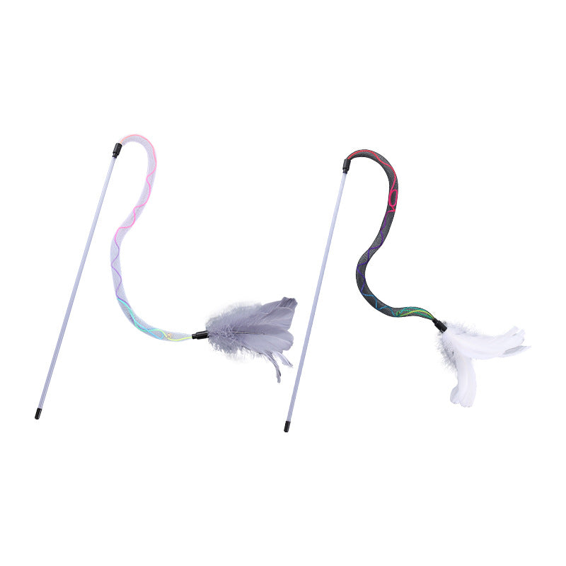 Moo - Feather Bell Wand Cat Toy