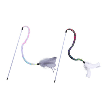 Moo - Feather Bell Wand Cat Toy
