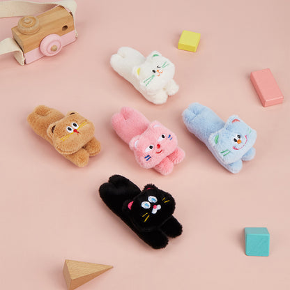 Moo - Embroidered Cartoon Cat Face plush cat toy