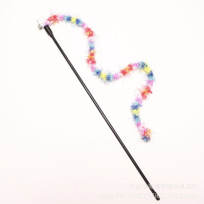 Moo - Fuzzy Cord Wand Cat Toy