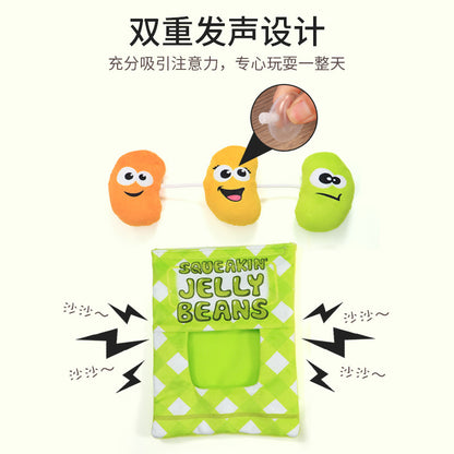 亚马逊爆款创意狗狗毛绒玩具 零食造型可爱内藏小零食互动狗玩具