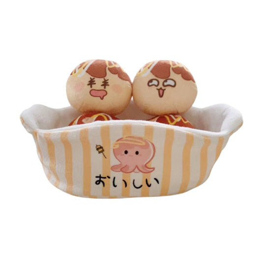 Petkin - Takoyaki Dog Squeaky Toy