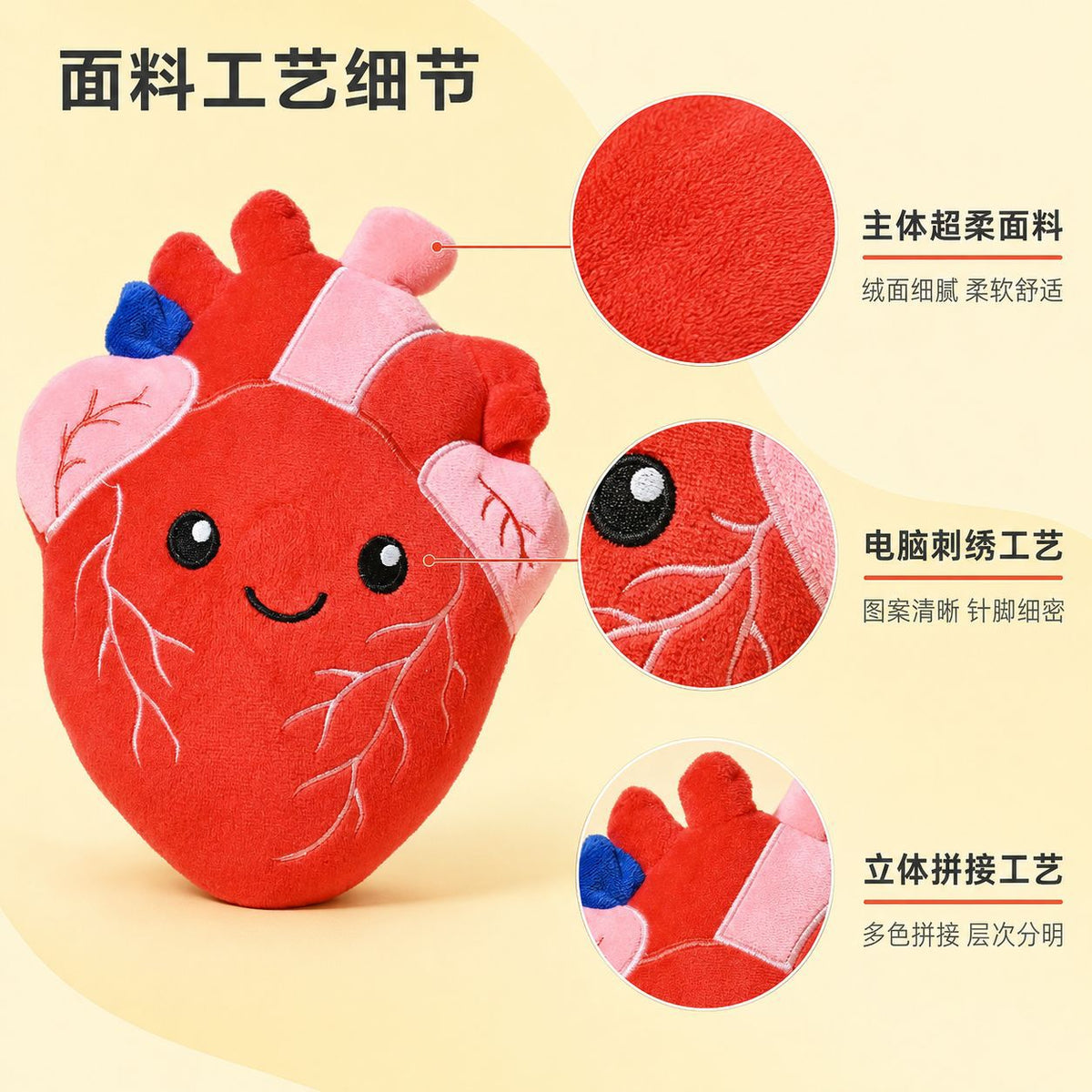 人体器官心脏造型狗狗毛绒宠物玩具猫咪玩具宠物用品幼犬磨牙啃咬