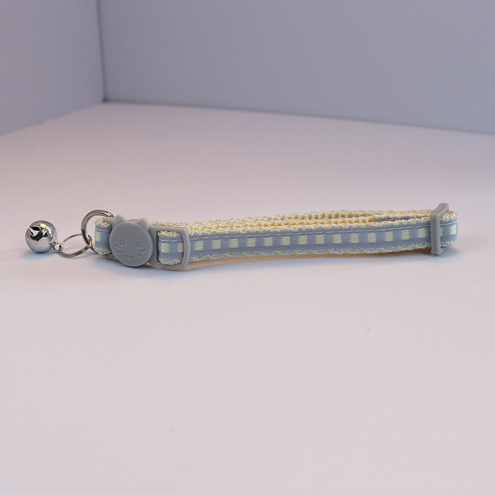 Mokka - Square Pattern Cat-Face Buckle Breakaway Cat Collar