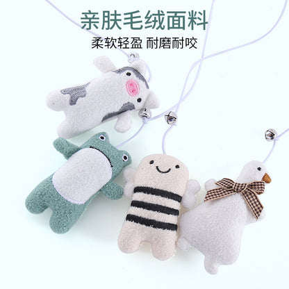 Moo - Plush Character Wand Cat Toy