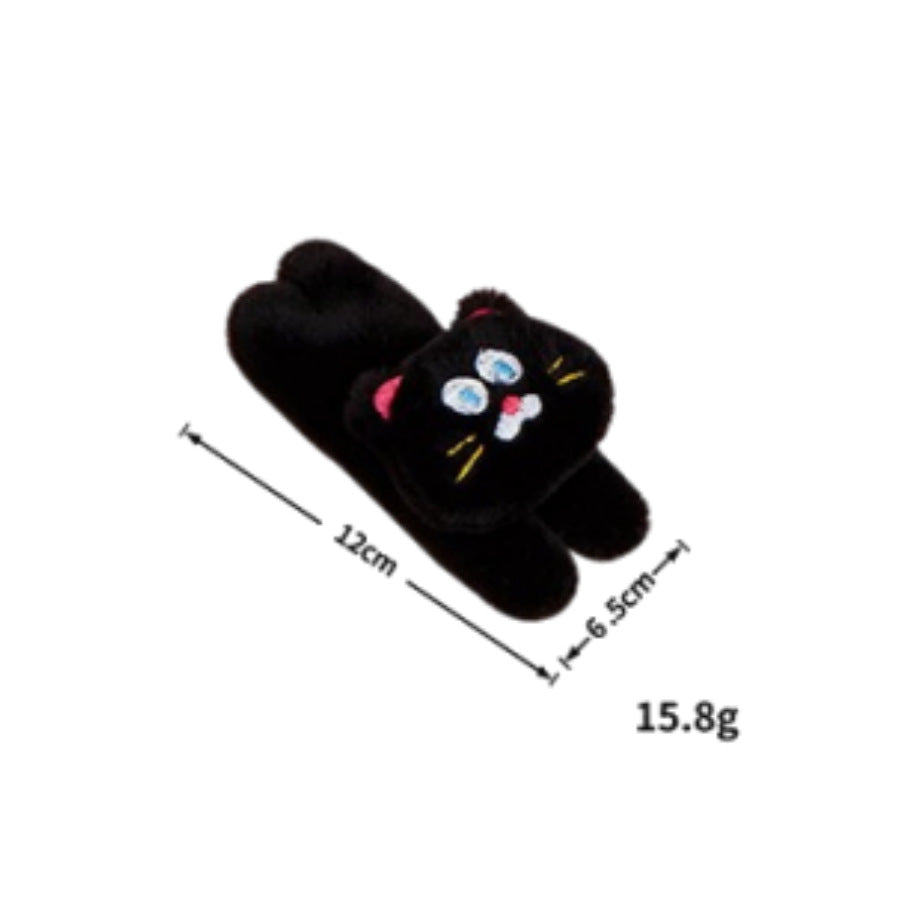 Moo - Embroidered Cartoon Cat Face plush cat toy