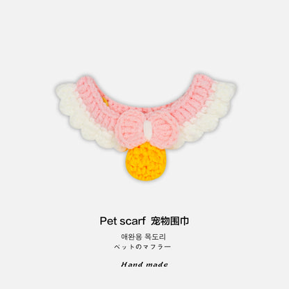 猫咪项圈针织项圈手工编织项圈围脖项链可调节宠物用品批发