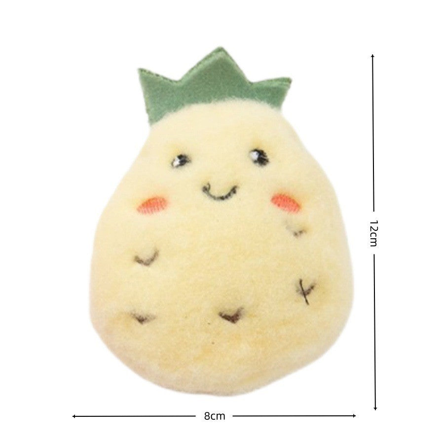 Product image for Moo - Fuzzy fruit-shaped cat toy (Pineapple)