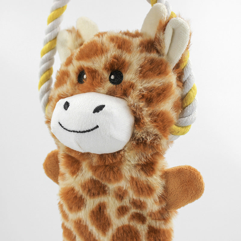 Petkin - Rope Loop Animal Character Plush dog toy