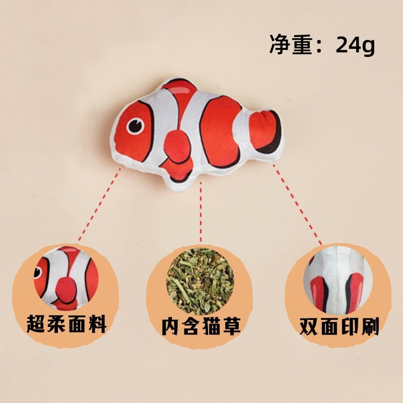 Moo - Double-Sided Print sea-creature character cat toy
